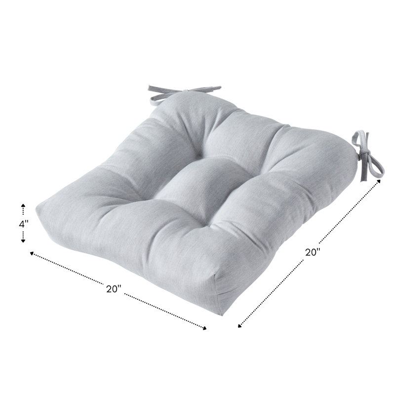 Coussin de chaise d'extérieur Royzell Sunbrella, Toile granit