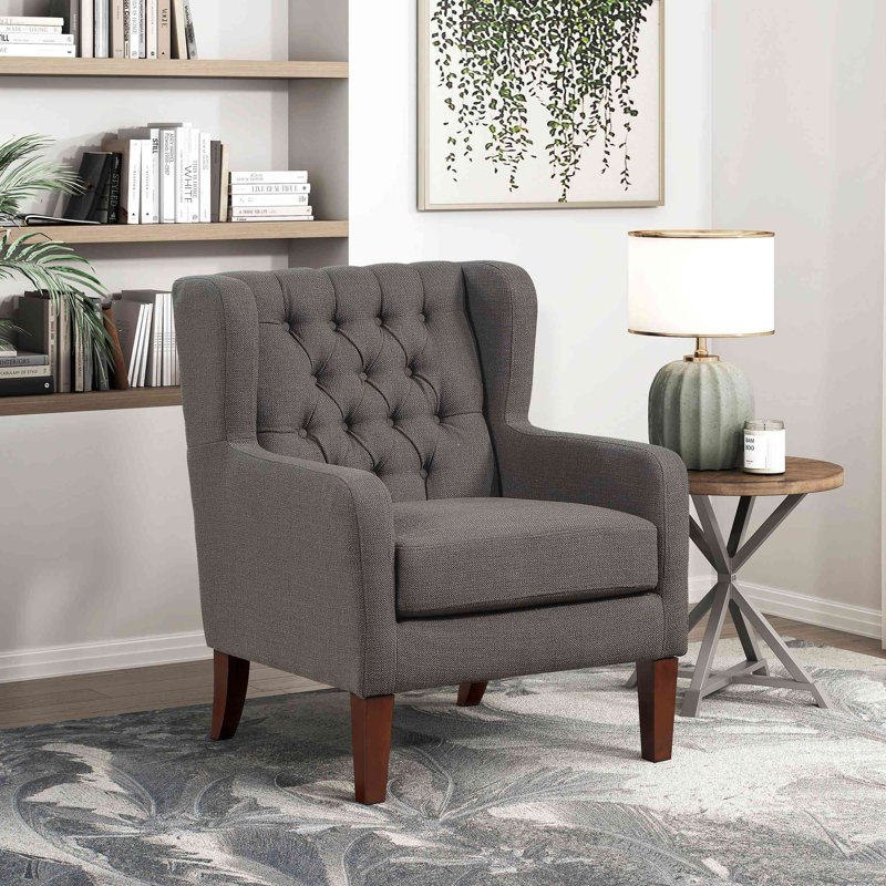 Fauteuil à oreilles Classic, Gris foncé