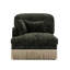 Canapé LSF léopard chenille avec coussins - noir vert-915742551