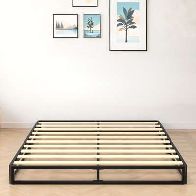 Galatia 6.3'' Low Profile Bed Frame with Wood Slats No Box Spring Needed