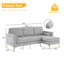Canapé modulaire rembourré 85,83 po-90623422