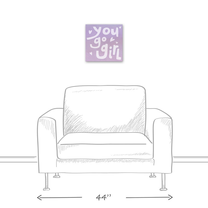 Art sur toile fille you go Stonover, H 12 po x l 12 po x P 1,25 po