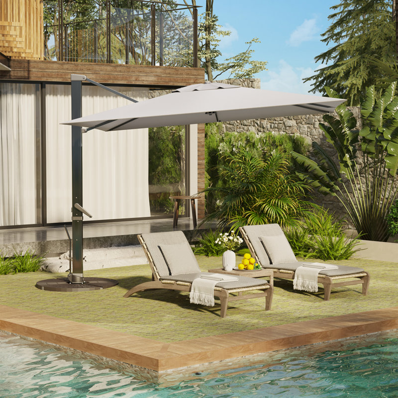 Makella 10pi x 10 pi Parasol sans base, brun clair