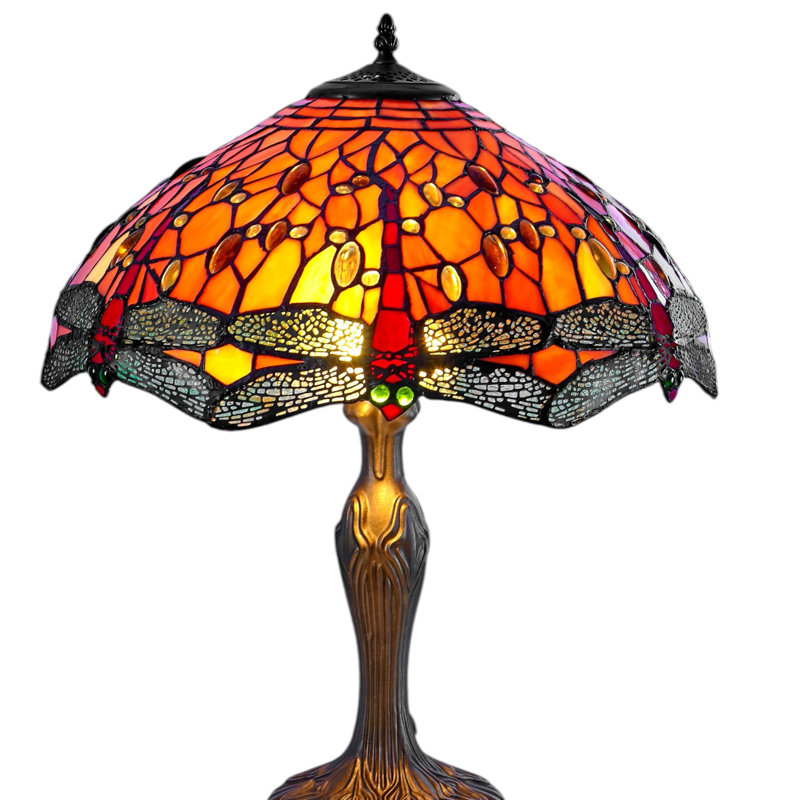 Kehoe Glass Bowl Lamp Shade ( Screw On ), 25cm H x 40cm W x 40cm D, Orange/Red
