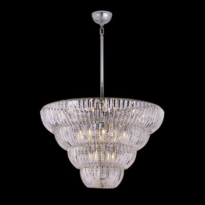 Fontana 30 LT Chrome/Clear Chandelier Allegri