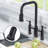 3-Modes Kitchen Faucet Spray Head Replacement Stainless Steel with 9 Adapters