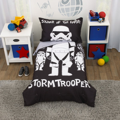 NoJo Star Wars Storm Trooper 4 Piece Toddler Bedding Set