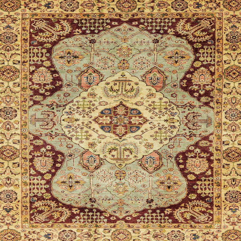 Abstract Indoor Rug, Square 6'