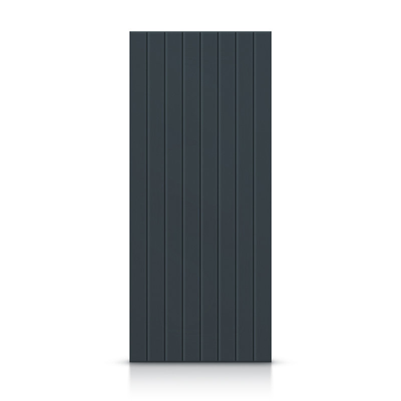 Porte standard peinte en bois manufacturé, H 80 po x l 24 po, Gris anthracite