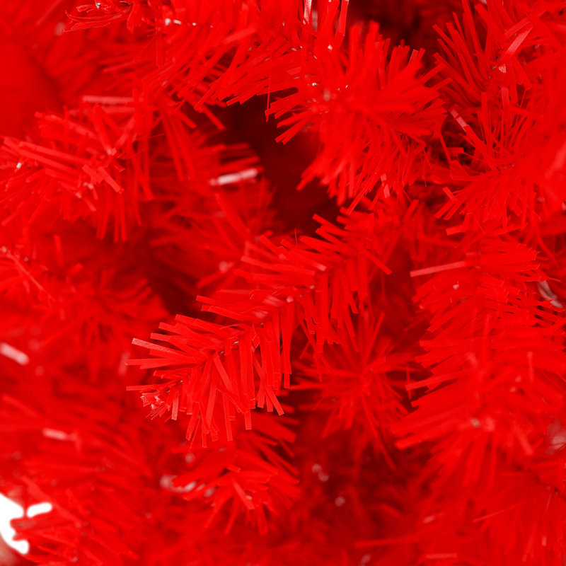 4ft Red and White PVC Christmas Hat Style Tree with Lights
