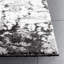 Abstract Machine Woven Polypropylene Area Rug in Grey/Ivory-736163140
