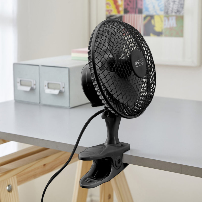 NeoDirect 16cm Oscillating Clip Fan Fan, Black