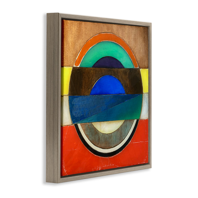 Cadre flottant biseauté, conception par Matthew Finger, Cadre flottant orme Montalcino, H 18 po x l 18 po