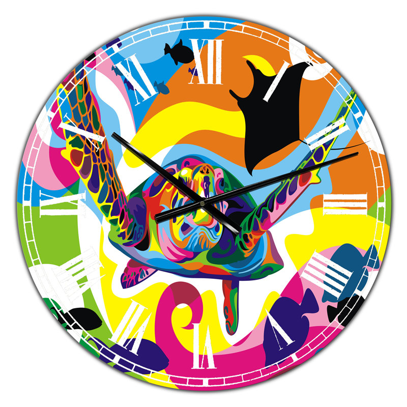 Underwater - Horloge murale moderne surdimensionnée, Petit