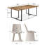 Ensemble table et chaises de salle à manger rectangulaires Cubillos 79 po pour 8 personnes avec chaises rembourrées-341415369