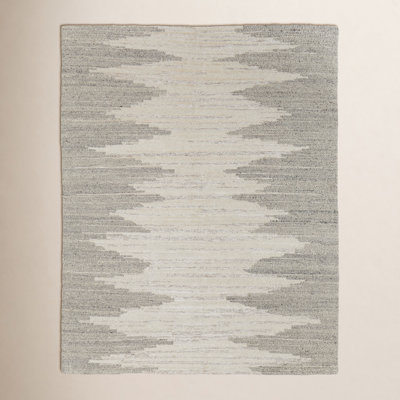 Hand-Woven Abstract Wool Rug