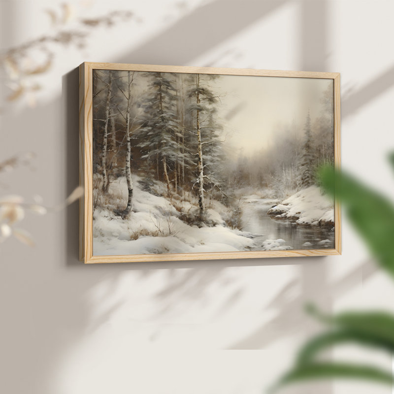 Paysages rétro-DCCDXL-Reproduction encadrée - réversible, Naturel, H 11 po x l 14 po