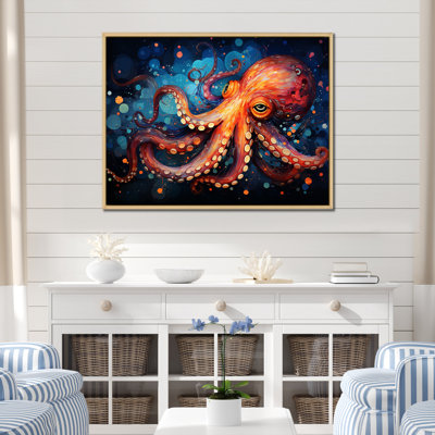 Octopus Expressionist Abyss I - Décoration murale pieuvre