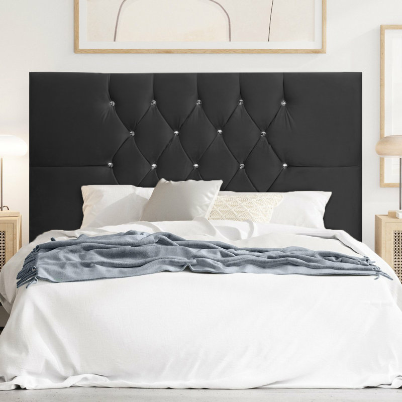 Haviland Upholstered Headboard, Small Single (2'6), Black