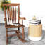 Chaise berçante de balcon en bois - 352 lb, avec dossier haut, siège confortable et eau, aspect extérieur massif, capacité 350, aspect classique, confortable