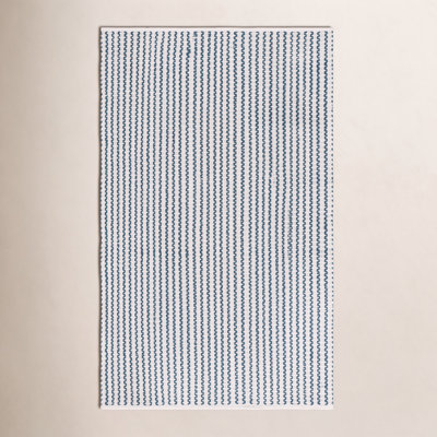 Hand-Woven Chevron Cotton Rug