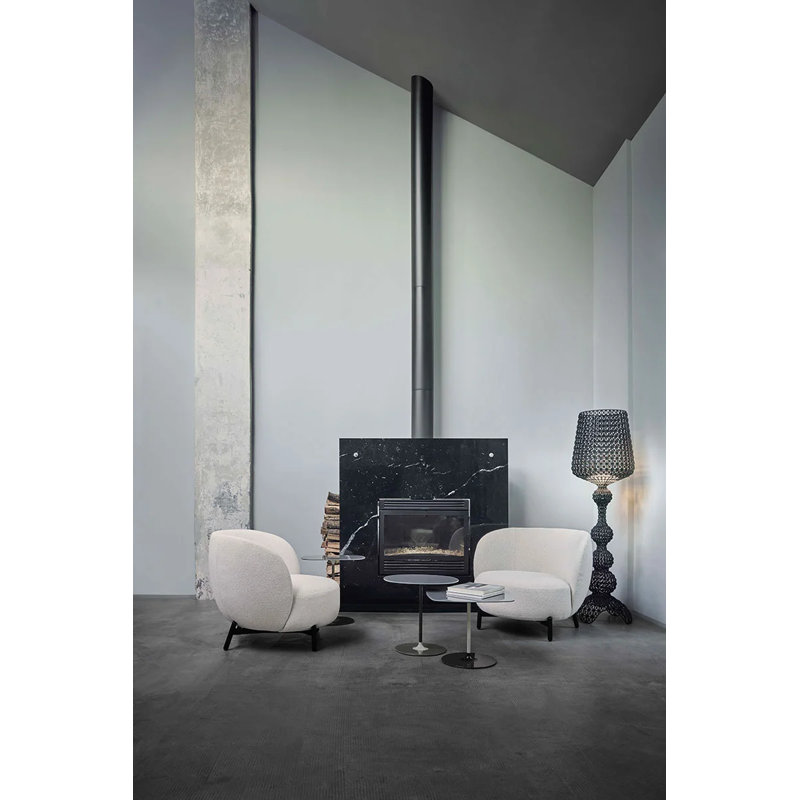 Thierry Glass End Table, Gray