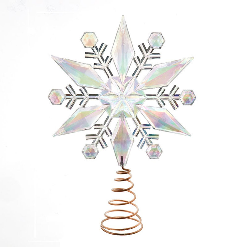 Kurt Adler 12.75-Inch Iridescent Snowflake Tree Topper