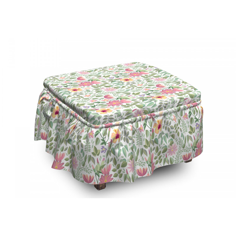 Housse pour repose-pieds botanic wildflower
