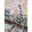 Tapis rouge à motif oriental Oistan