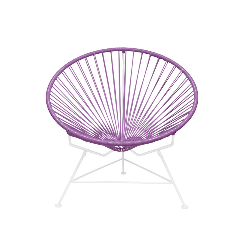 Innit Indoor Handmade Lounge Chair, Orchid/White