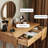 Makeup Vanity with mirror,2 drawers,1 chair