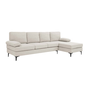 Highland Square White Polyester,Polypropylene Fabric 2 Pcsectional