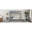 Lit superposé avec bureau, rangement, lit gigogne simple gris pour plus d'espace