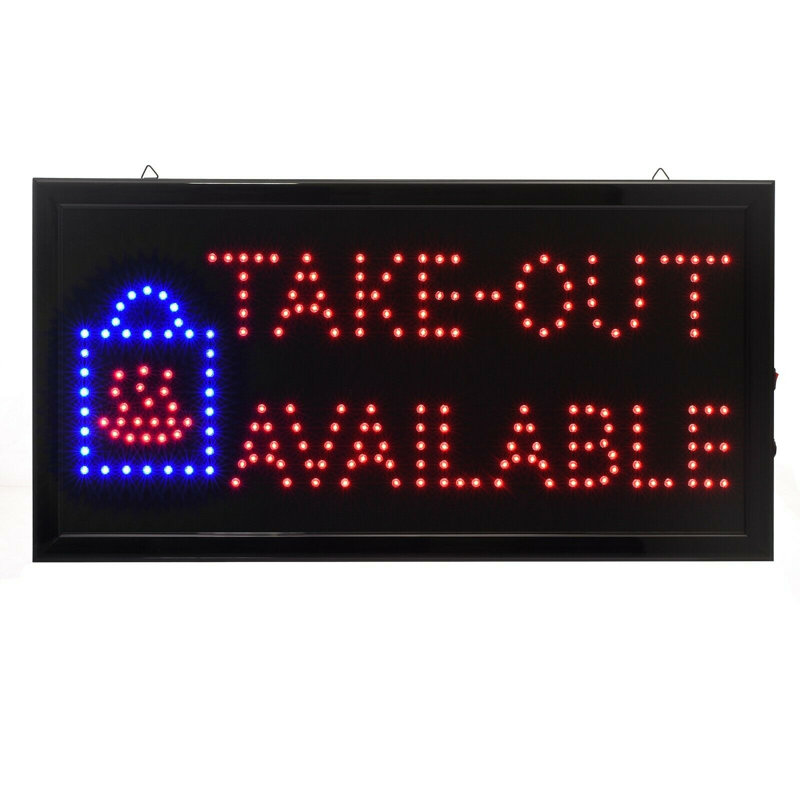 Rectangular Take-Out Available Sign 