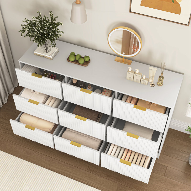 Longues commodes pour le salon, couloir, Blanc