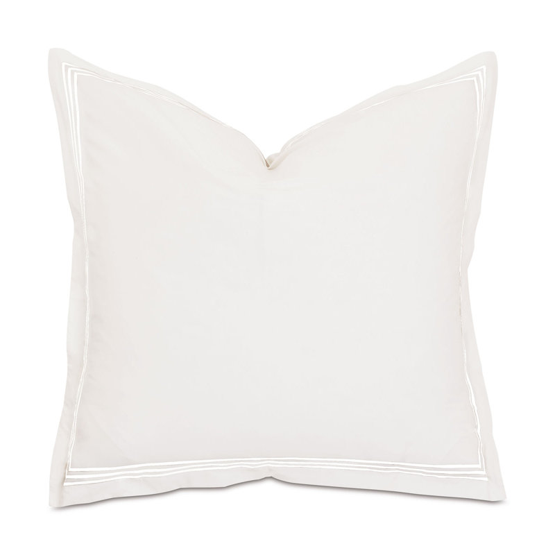 Tessa Cotton Sham Set, Euro, Ivory/White, Multi-stripe