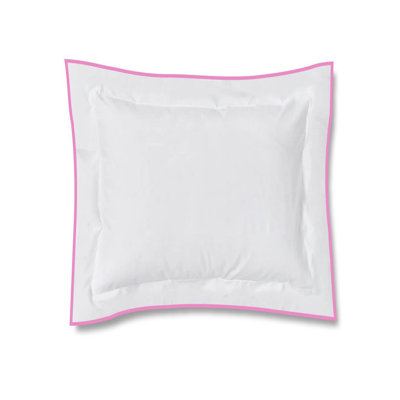 400TC Embroidery Cotton Sateen Solid Euro Sham
