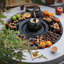 Round Charcoal Wood Burning Outdoor Fire Pit Table