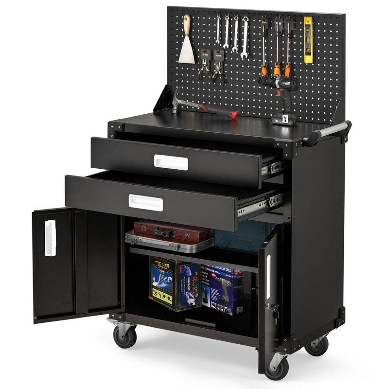 Work Bench For Garage, Black/White Handle