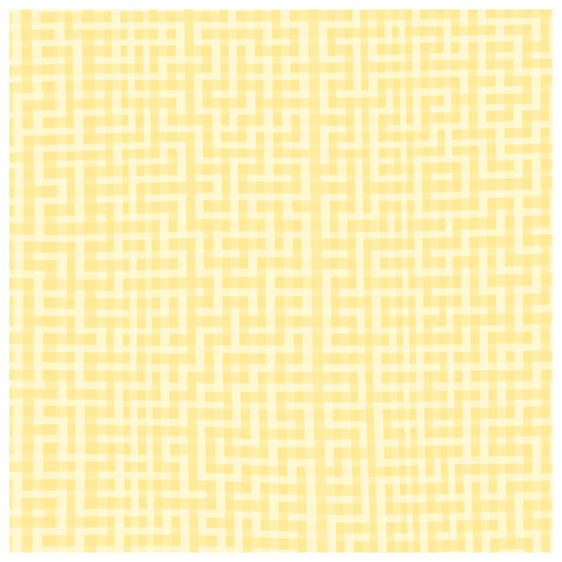 Rideaux de douche jaune à motif géométrique, L 70 po x H 72 po