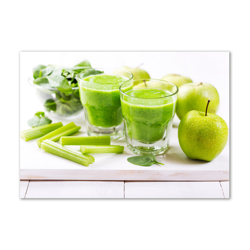 Green Cocktail - Wrapped Canvas Print
