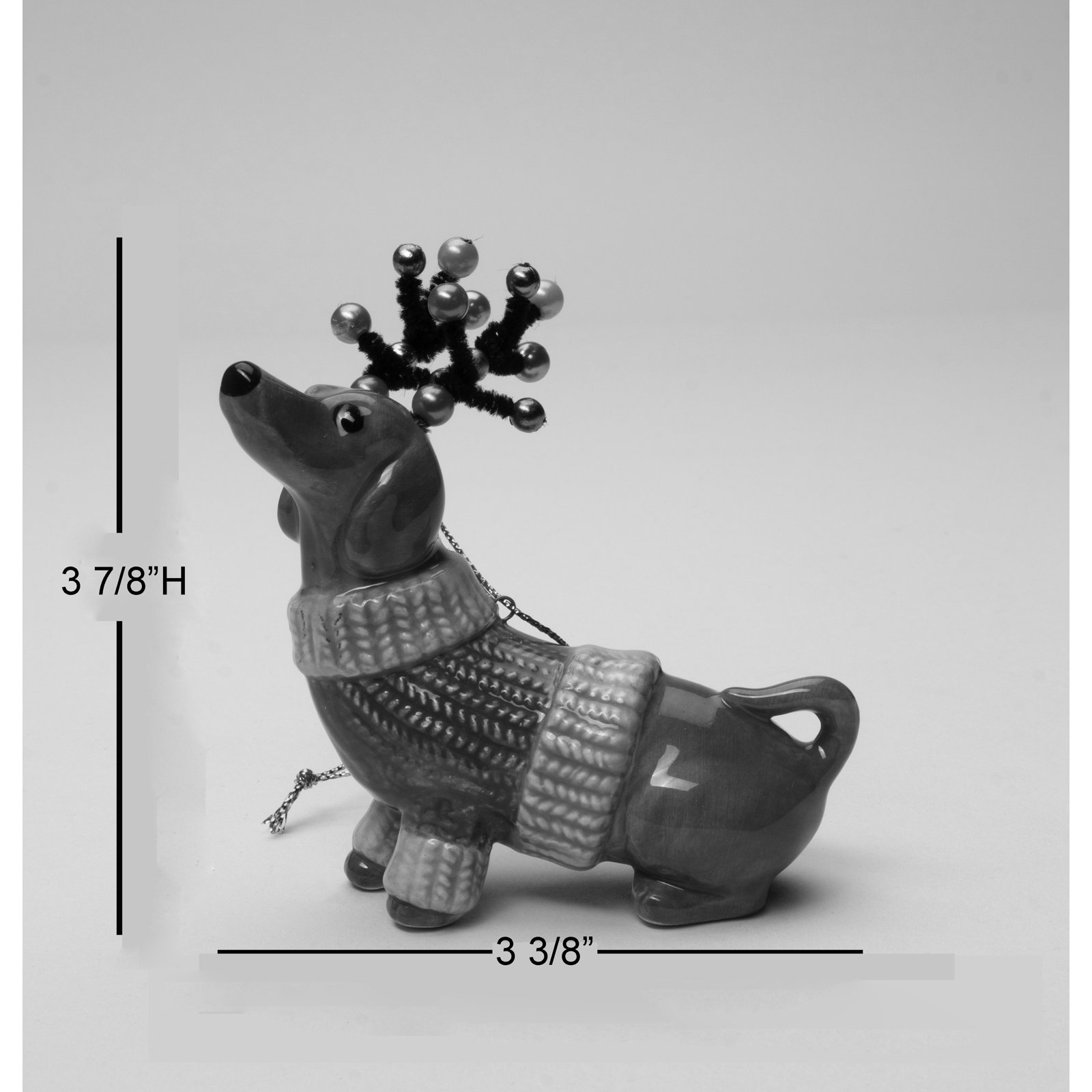 3.875'' Handmade Ceramic Hanging Figurine Ornament