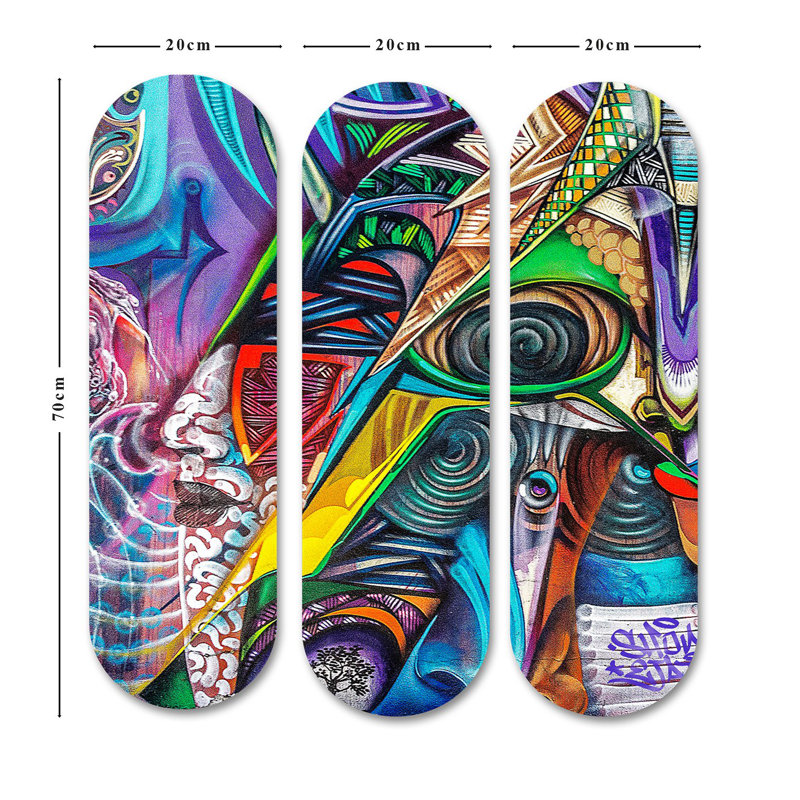 Superbe ensemble de peinture décorative en panneau de fibres à densité moyenne (3 pièces), imprimé UV, 27,6 x 27,6 pouces au total | 100% panneau de fibres à densité moyenne, épaisseur: 0,3 pouce | Parfait pour le salon, la chambre à coucher ou le bureau | Art mural accrocheur