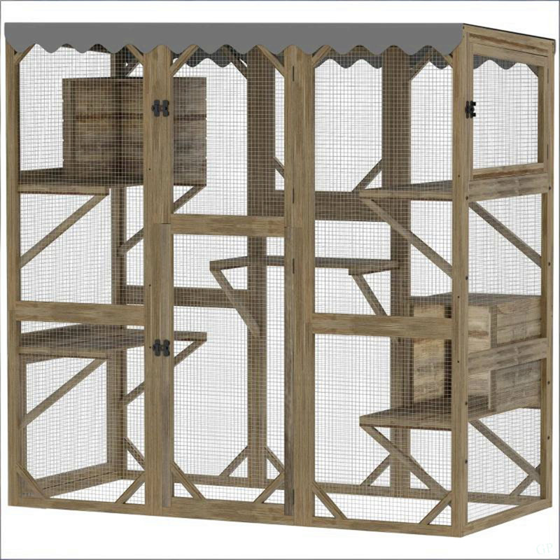 Pet Enclosure,Outdoor Cat Enclosure With Multi-Level