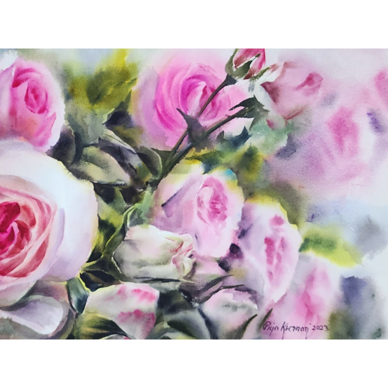 Gloire, peinture à l'aquarelle sur papier | Œuvre d'art par Puja Kumar