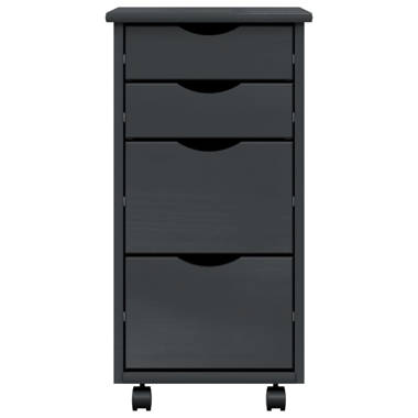 Mind Reader 4-Tiered Drawers Cabinet Black Organizer