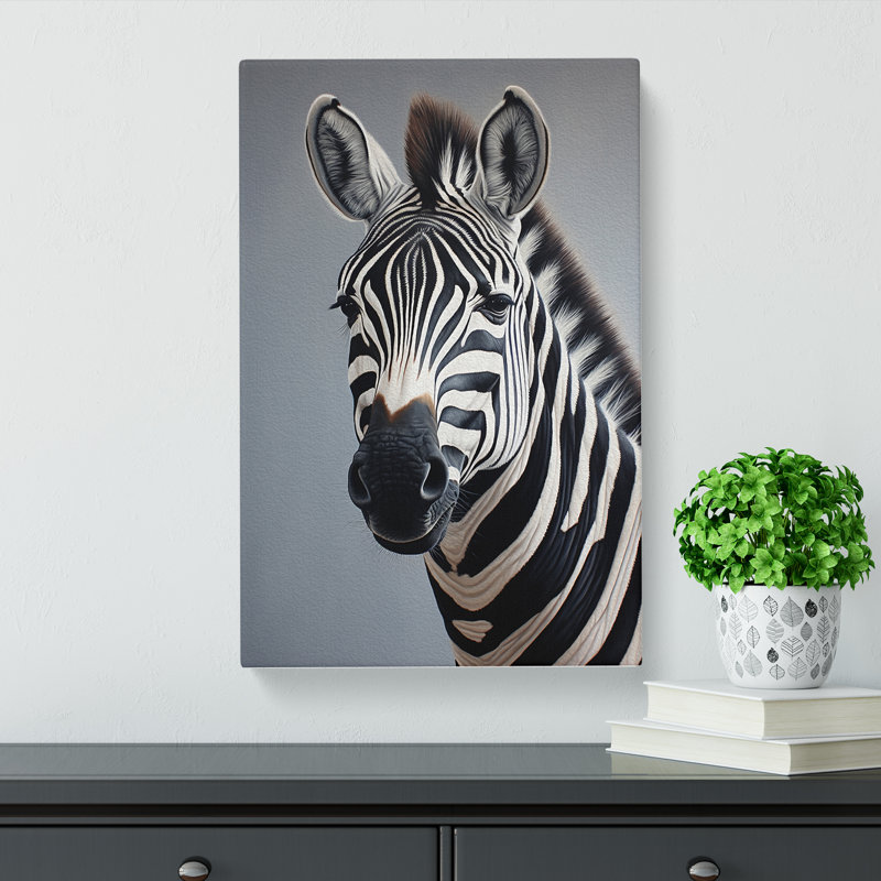 Zebra Realism - Single Picture Frame Print, 60cm H x 40cm W x 3cm D