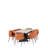 Waterfall Modern Rectangular Marble Dining Table Set with Sculptural Base and 8 Woven Chairs – 9-Piece Contemporary Dining Room Set-88968153