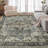 Oriental Machine Washable Rug with Rubber Backing for Living Room Floral Non-Slip Area Rug Easy-Cleaning Vintage Floor Carpet for Bedroom Dining Room Office Playroom Nursery-1561612106