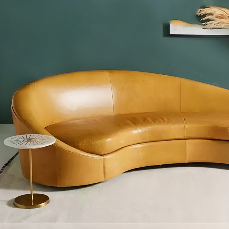 Méridiennes courbées Modern Living, Jaune profond, Orienté à gauche (vu de face)